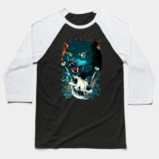 Wolf Angry Baseball T-Shirt